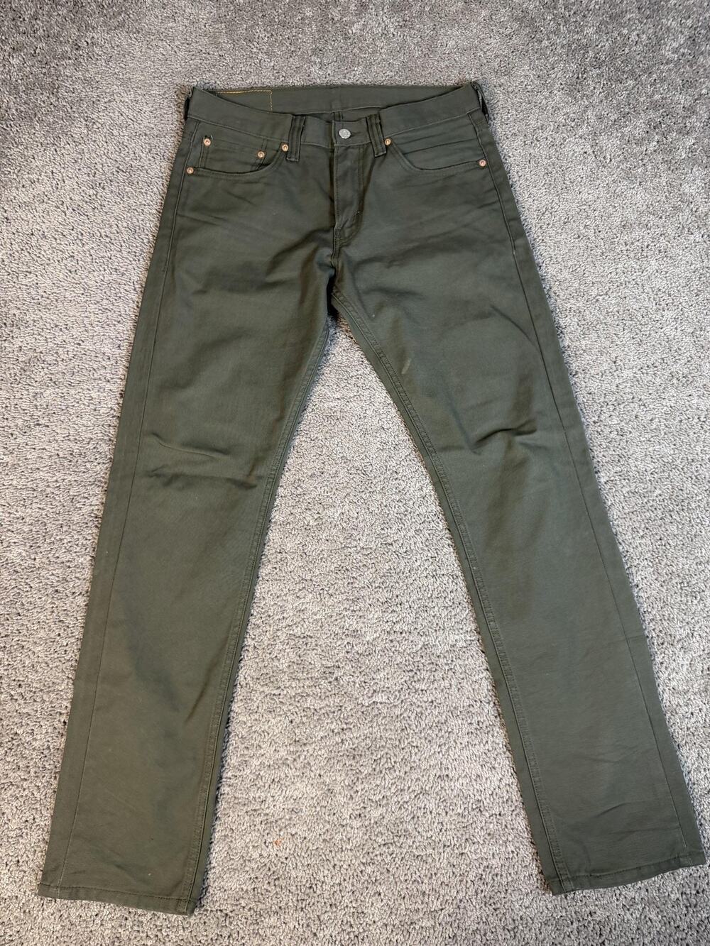 Levi's 511 Jeans Mens 32x32 Green Slim Fit Straight Denim Cotton Pockets